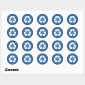 Blue Recycle Stickers 001 (Blatt)