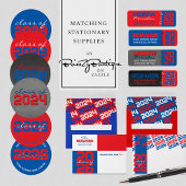 Blue & Red 3 Foto Abschluss Einladung