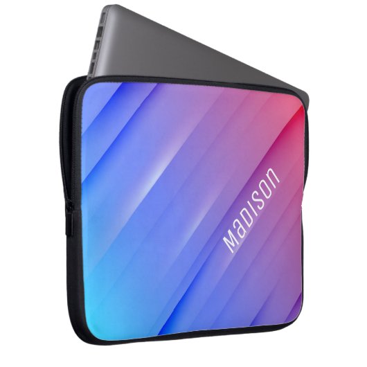 Blue-Red-Abstrakt-Hintergrund und Anpassung Laptopschutzhülle (Vorne Rechts)