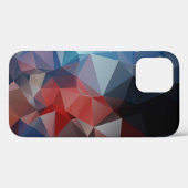 Blue Red Abstrakt Pyramid Muster Case-Mate iPhone Hülle (Rückseite (Horizontal))