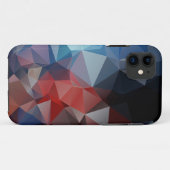Blue Red Abstrakt Pyramid Muster Case-Mate iPhone Hülle (Rückseite (Horizontal))