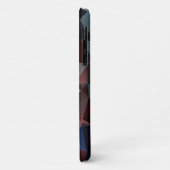 Blue Red Abstrakt Pyramid Muster Case-Mate iPhone Hülle (Hinten/Links)