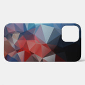 Blue Red Abstrakt Pyramid Muster Case-Mate iPhone Hülle (Rückseite (Horizontal))