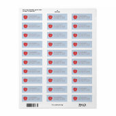 Blue Red Apple Preschool Graduation Address Label (Vorne)