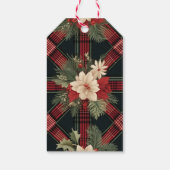 Blue, Red & Black Scottish Celtic Tartan Pattern T Geschenkanhänger (Rückseite)