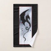 Blue Red Blume Black Dragon Badhandtuch Set (Handtuch)