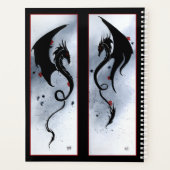 Blue Red Blume Black Dragon Planer (Rückseite)