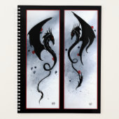 Blue Red Blume Black Dragon Planer (Vorderseite)
