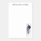Blue Red Blume Black Dragon Post-it Klebezettel (Vorderseite)