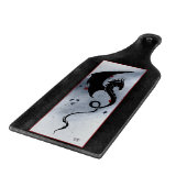 Blue Red Blume Black Dragon Schneidebrett (Ecke)