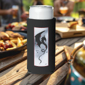 Blue Red Blume Black Dragon Selters Dosenkühler