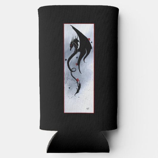 Blue Red Blume Black Dragon Selters Dosenkühler (Rückseite)