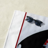 Blue Red Blume Black Dragon Strandtuch (Beispiel)