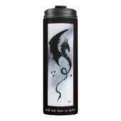 Blue Red Blume Black Dragon Thermosbecher (Vorderseite)