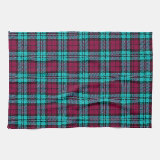 Blue Red Campbell Tartan Blackwatch Kariert Geschirrtuch (Horizontal)