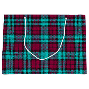 Blue Red Campbell Tartan Blackwatch Kariert Große Geschenktüte