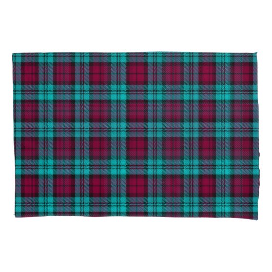 Blue Red Campbell Tartan Blackwatch Kariert Kissenbezug (Vorderseite)