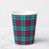 Blue Red Campbell Tartan Blackwatch Kariert Pappbecher (Links)