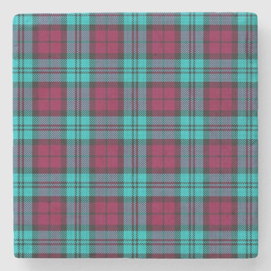 Blue Red Campbell Tartan Blackwatch Kariert Steinuntersetzer (Vorderseite)