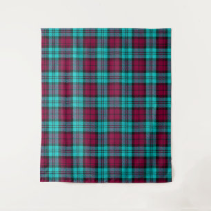 Blue Red Campbell Tartan Blackwatch Kariert Wandteppich