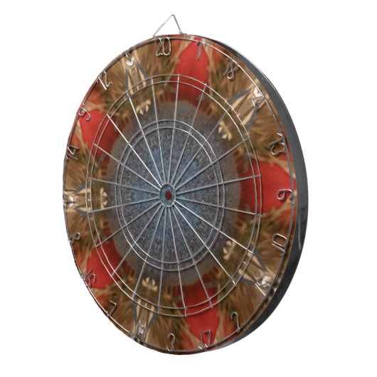 Blue Red Christmas Decoration Baubles Dartscheibe (Vorderseite rechts)