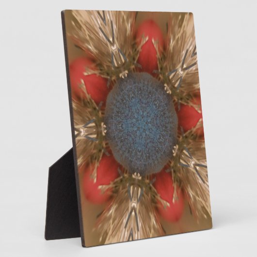 Blue Red Christmas Decoration Baubles Fotoplatte (Seite)