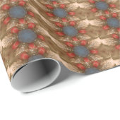 Blue Red Christmas Decoration Baubles Geschenkpapier (Rolleneckpunkt)