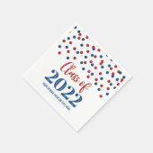 Blue Red Confetti Class of 2022 Serviette (Ecke)