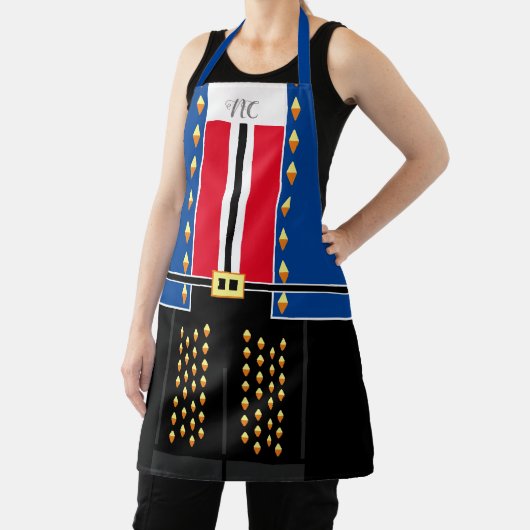 Blue Red Costume Custom Monogram Nutcracker Schürze (InSitu)