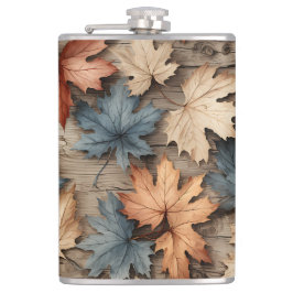 BLUE RED CREAM FALL AUTUMN LEAVES FLACHMANN