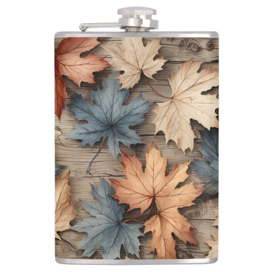 BLUE RED CREAM FALL AUTUMN LEAVES FLACHMANN (Vorderseite)