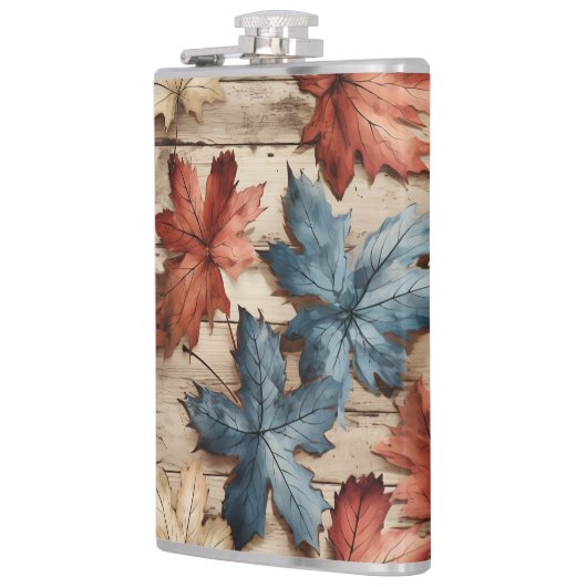 BLUE RED CREAM FALL AUTUMN LEAVES FLACHMANN (Links)