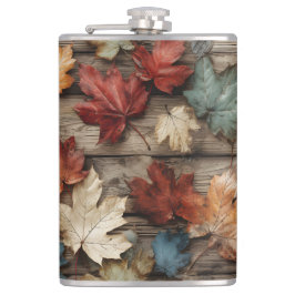 BLUE RED CREAM FALL AUTUMN LEAVES FLACHMANN