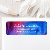 Blue Red Fire Ice Hochzeit Elegante Rücksendeadres (Insitu)