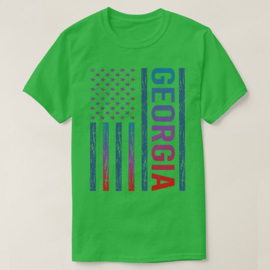 Blue Red Flag Georgia TShirt (Design vorne)