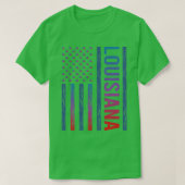 Blue Red Flag Louisiana TShirt (Design vorne)