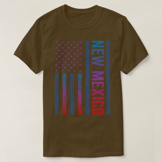 Blue Red Flag New Mexico T-Shirt (Design vorne)
