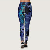 Blue Red Floral Leggings (Rückseite)