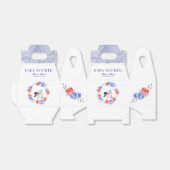 Blue Red Floral Stork Winter Baby Dusche Geschenkschachtel (Ungefaltet)