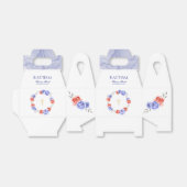Blue Red Floral Wreath Boy Girl Baptisse Geschenkschachtel (Ungefaltet)