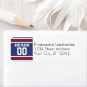 Blue Red Football Jersey Individuelle Name Number (Insitu)