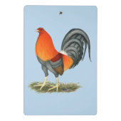 Blue Red Gamecock Mini Klemmbrett (Rückseite)