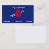 Blue Red Geoglyph Symbol Cosmic Egg Logo Visitenkarte (Vorne/Hinten)