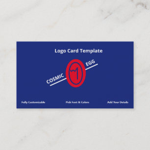 Blue Red Geoglyph Symbol Cosmic Egg Logo Visitenkarte
