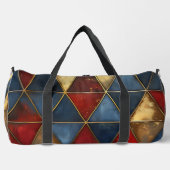 BLUE RED GOLD TRIANGLE PATTERS DUFFLE BAG (Vorderseite)