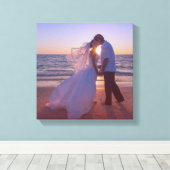 Blue Red Gradient Overlay Wedding Foto Leinwanddruck (Insitu (Holzboden))