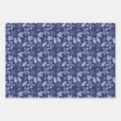 BLUE RED GREEN FALL AUTUMN BLUE RED BLUMEN GESCHENKPAPIER SET (Vorderseite 3)