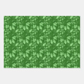 BLUE RED GREEN FALL AUTUMN BLUE RED BLUMEN GESCHENKPAPIER SET (Vorderseite)