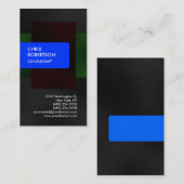Blue Red Green Gray Attraktive Business Card Visitenkarte (Vorne/Hinten)