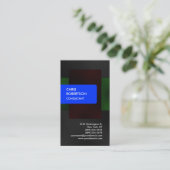 Blue Red Green Gray Attraktive Business Card Visitenkarte (Stehend Vorderseite)